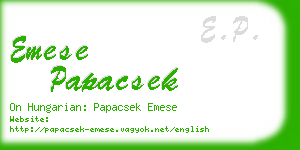 emese papacsek business card